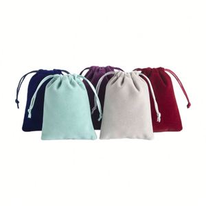 Sac à bijoux en velours personnalisé de luxe 7*9cm avec logo pour bracelet, collier, emballage de bonbons, pochette pour bijoux, sac cadeau haut de gamme - Product Image 1