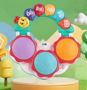 Wholesale Portable Kids Light Up Handpat <b>Drum</b> Musical Rattle Toy Baby Early Education Sensory Musical Instrument Toy - Product Image 3