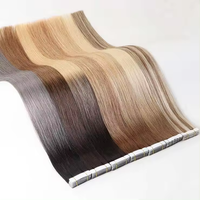 Ruban blond invisible en extension de cheveux 100 humains sans couture Kinky Straig Double Drawn brut indien brésilien