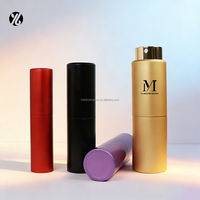 Flacon pulvérisateur de voyage vide en aluminium personnalisé de 8 ml, 10 ml, 20 ml, 30 ml, rechargeable, atomiseur de parfum torsadé, doré