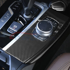 Para <span class=keywords><strong>BMW</strong></span> 2018-2020 <span class=keywords><strong>X3</strong></span> <span class=keywords><strong>G01</strong></span> X4 G02 LHD, pegatina embellecedora para interiores de coche de fibra de carbono, cubierta embellecedora para manija de panel de puerta - Product Image 4