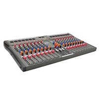 MT16 Nouvelle conception de table de mixage audio professionnelle pour DJ, 16 canaux avec MP3/16DSP/Delay/Echo/48V Phantom pour discothèque/mariage/cinéma