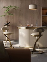 Tabouret de bar de luxe pour îlot de cuisine, en acier inoxydable
