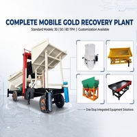 Machine mobile de lavage de minerai d'or avec tamis rotatif pour la récupération d'or alluvionnaire et la séparation du sable