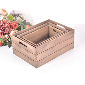 Boîte cadeau en bois bon marché inachevée de taille personnalisée utilisée pour l'emballage de boîtes en bois en vrac boîtes à glissière en bois - Product Image 6