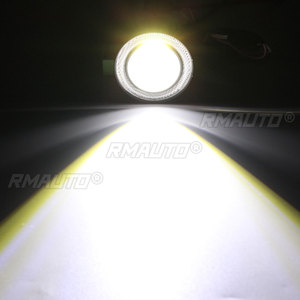 2 pièces, 2,5 pouces, 12V, feux antibrouillard pour voiture, yeux d'ange, COB LED, feux de jour, phares, feux de jour blancs universels - Product Image 2