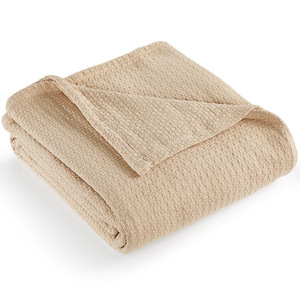 100% Cotton Lightweight Summer <strong>Blanket</strong> Breathable Waffle Knit Design Soft Cozy All-Season <strong>Throw</strong> for Bed Couch or Sofa - Product Image 3