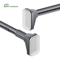 YIJIALE 800K Production mensuelle, Installation rapide en un clic, Tringle à rideau réglable robuste en acier au carbone antirouille de 27,6 à 47,2 pouces (32 mm), sans perçage