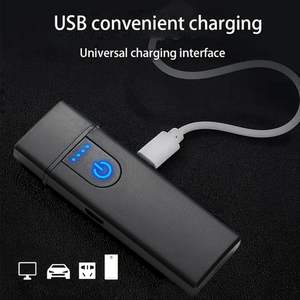 Briquet électronique portable, petit, rechargeable par USB, en plastique, coupe-vent, durable, design minimaliste, pour cadeaux - Product Image 4