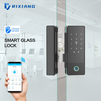 Serrure de porte en verre biométrique à empreinte digitale, sans clé, électronique, numérique, avec mot de passe et carte RFID, pour porte en verre de bureau ou commerciale
