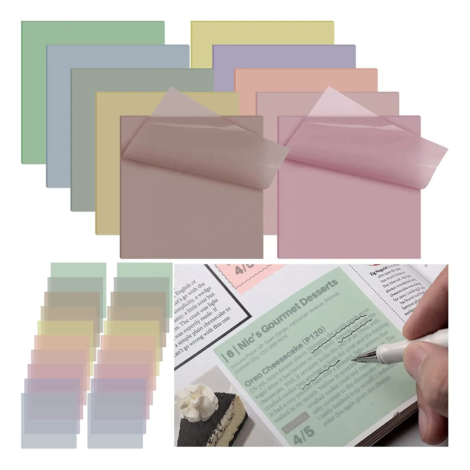 Clear Post See Throguh It Transparent Sticky Notes For Custom Large Vintage Colored Target Books Office