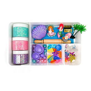 Popular Children's Day Gifts Mermaid Modeling Clay Kit Sensory Bin Non Toxic and Safe Educational Toys Craft Kit for Kids