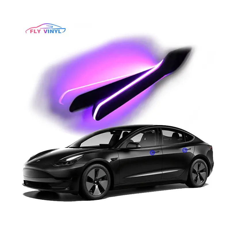 5e Model 3 Y X S Accessoires Draadloze Luxe Gemodificeerde Kleurrijke Automatisch Open Handgreep Slimme Auto Tesla Elektrische Deurklink