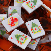 Tuiles de Mahjong Américaines - Acrylique double couche exquisément sculpté, écologique, non toxique, sur mesure, coloré, pour le divertissement