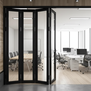 Portes pliantes en alliage d'aluminium sur mesure haut <span class=keywords><strong>de</strong></span> gamme, gain <span class=keywords><strong>de</strong></span> place, pour <span class=keywords><strong>garage</strong></span> et entrée d'atelier - Product Image 1