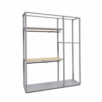 Étagère de présentation en métal sur mesure pour magasin de vêtements et de chaussures, aménagement de magasin