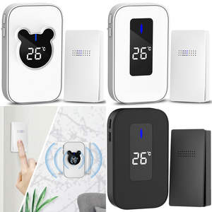 Sonnette intelligente sans fil 38 chansons pour la maison Sonnette de porte intelligente à prise de 150m avec affichage de la température - Product Image 6