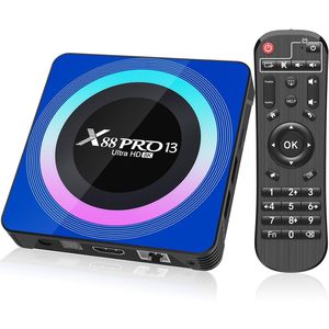 X88 PRO Android 13 <b>TV</b> Box 4GB RAM 32GB ROM RK3528 Quad Core WiFi6 8K HD BT <b>Remote</b> <b>Control</b> - Product Image 1