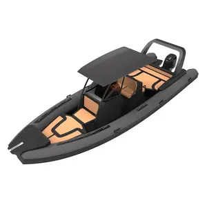 Perahu dayung olahraga kualitas tinggi tahan lama 28 kaki SP RIB860 kulit aluminium Hypalon/PVC perahu tiup kaku