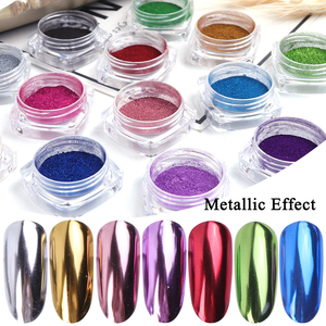 Polvo de uñas de cromo rojo Y2K, pigmento de efecto de espejo metálico, copos de purpurina de uñas para frotar, polvo, decoraciones navideñas, <span class=keywords><strong>manicura</strong></span> - Product Image 2