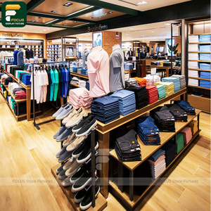 Présentoir de Boutique de Mode Minimaliste, Armoire Verticale pour Vêtements, Meuble de Présentation Commercial à Cadre Fin - Product Image 1
