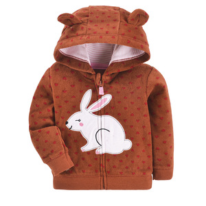 Manteau d'hiver pour enfants garçons et filles cardigan à fermeture éclair haut à capuche bébé <span class=keywords><strong>veste</strong></span> polaire - Product Image 4