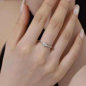Anillos de Mujer Dylam Classic Fine Jewelry, Accesorios de Vestir, Plata de Ley 925, Circonita Cúbica 5A, Forma de Flor de Diamante - Product Image 3