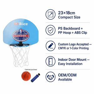 <span class=keywords><strong>Canestro</strong></span> da Basket Mini Economico 23x18cm da Appendere alla Porta, Gioco da Interno Economico, Personalizzazione Logo, Prezzo di Fabbrica OEM, Basso MOQ - Product Image 2