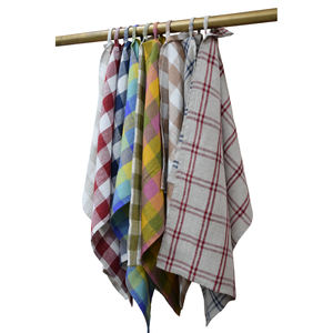 Flax Linen Woven Tea Towel for Home Kitchens-Reusable Quick-Dry Checkered Pattern Smooth Natural Fabric Feel - Product Image 6