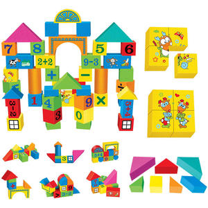 Ensemble de blocs de construction souples en EVA, 47, 63, 80, 93 pièces, alphabet, chiffres, symboles mathématiques, boîte portable, cadeau éducatif précoce pour enfants - Product Image 1