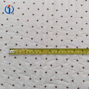 Jiede Nhà Cung Cấp Dệt Dày Polyester Sọc Độn Trái Tim Nhỏ Hình Dạng Mô Hình In Bông Vải Cho Áo Khoác Lót - Product Image 3