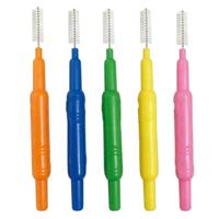 Brosse interdentaire en nylon ISO avec manche en plastique, douce pour les dents, personnalisation, prix de gros en vrac