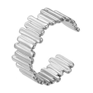 Wholesale New Gold Plated Stainless Steel Simple Geometric Irregular Shaped Finger <b>Rings</b> for <b>Couple</b> Women Men Jewelry - Product Image 4