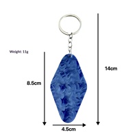 Porte-clés en acrylique personnalisé avec impression de logo, porte-clés en acrylique de forme diamant, porte-clés en acrylique haut de gamme