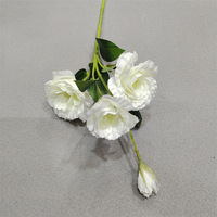 Vente en gros de fleurs artificielles violettes 4 têtes gentiane des Prairies Lisianthus Arrangement en arc de mariage longue tige soie de style occidental
