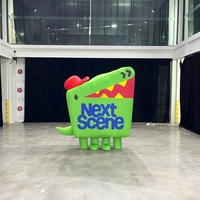 Kostum Hewan Tiup Desain Baru, Kostum Dinosaurus Tiup Plush, Kostum Maskot Dinosaurus Kartun Custom, Kostum Dinosaurus Tiup