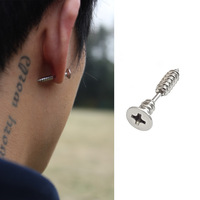 Boucles d'oreilles unisexes tendance punk hip-hop en acier inoxydable plaqué or 18 carats avec breloques géométriques, bijoux de mode, cadeau, vente en gros