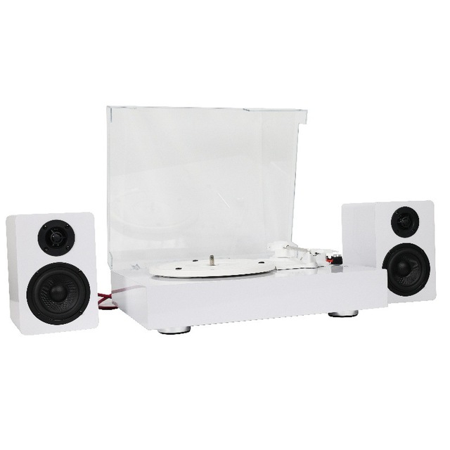 MZL-CP05 Retro Record Player Vintage Gramophone 3-Speed LP Turntable Bookshelf Speakers BT5.0 AUX-in Line-out Vinyl Audio