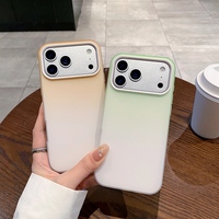 Coque de téléphone tendance 2-en-1 effet dégradé en gelée, protection pour iPhone 17 Air, 13, 12, 15, 14, 16, et accessoires pour 17 Pro Max – Vente Flash