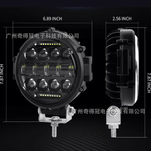 7 Inch Round <b>Led</b> <b>Work</b> <b>Light</b> 6000 Lm 55W 12-24V For Car Suv Truck Driving <b>Lights</b> - Product Image 1