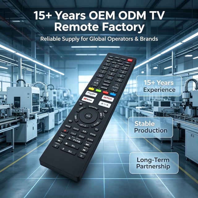 Replacement TV Remote Control with Fixed Code for Streaming Hotkeys OEM/ODM for Global Telecom Operators & Brand Partners