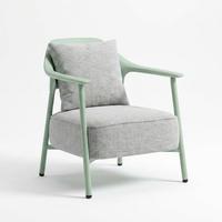 Fauteuil à accoudoirs en éponge haute densité avec pieds métalliques robustes, idéal pour l'intérieur, les salons familiaux, les pâtisseries et les espaces de conversation – Meilleure vente