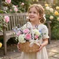 Panier en rotin de saule durable, organisateur polyvalent pour fleurs fraîches, œufs, cérémonies de mariage et rangement de pique-niques