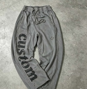 Custom Printed Logo <b>Sweatpants</b> Men Elastic Waist Cotton Casual Pants Midweight Breathable Oem Custom - Product Image 4
