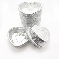 Barquettes à gâteau en aluminium et PP de formes variées avec couvercles transparents, mini-contenants jetables pour la cuisson, compatibles micro-ondes, qualité alimentaire, capacité 100 ml