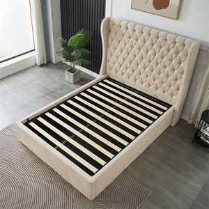 <span class=keywords><strong>Lit</strong></span> ottoman <span class=keywords><strong>de</strong></span> rangement Queen en tissu, design moderne et traditionnel, beige crème, avec tête <span class=keywords><strong>de</strong></span> <span class=keywords><strong>lit</strong></span> capitonnée et souple, et système <span class=keywords><strong>de</strong></span> levage à gaz - Product Image 4