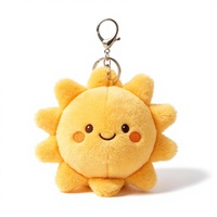 Porte-clés en peluche soleil mignon personnalisables en gros, porte-clés soleil Kawaii, superbes cadeaux pour sacs à dos, sacs à main, breloques