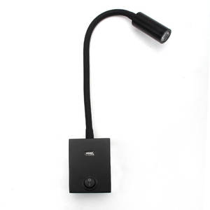 3w הוביל מלון ליד מיטת שינה אור מנורת חדר שינה קיר מודרני מקורה מנורת קיר מודרני מתג שליטה עם צינור gooseneck - Product Image 4