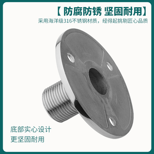 316 Stainless Steel Antenna Mount Marine VHF Radio Base <b>Bracket</b> - Product Image 2