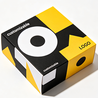 Caja Rígida de Dos Piezas con Patrón Geométrico Minimalista Moderno, Logotipo Personalizado en Relieve para Perfumes, Joyería, Estuche de Regalo de Alta Gama